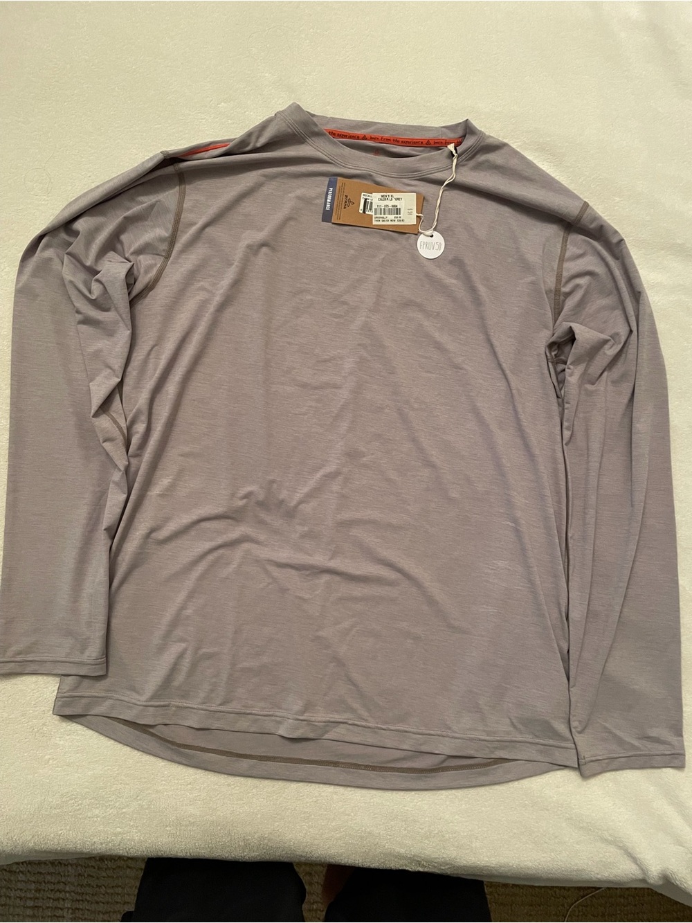 Prana Men's Long-Sleeve Rash Guard - Light Lavender